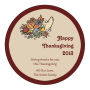 Thick Border Thanksgiving Circle Labels 2x2